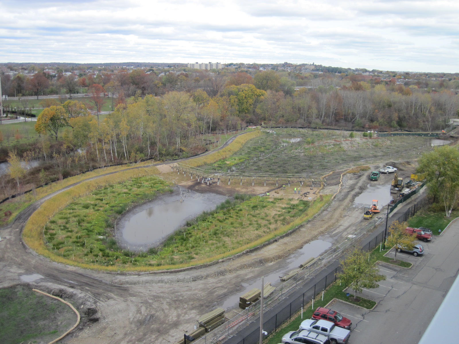 Main wetland basin, looking from west to east, November 2 2012